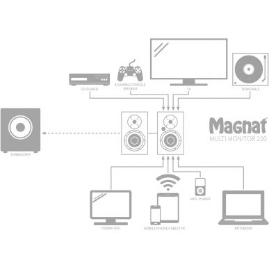 Полочная активная акустика Magnat Multi Monitor 220 black